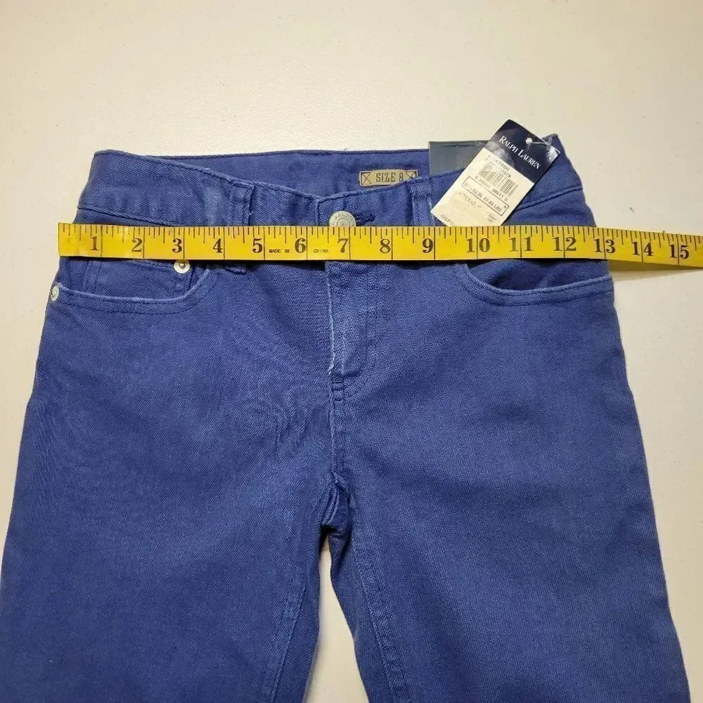 Ralph Lauren Cobalt Blue Jeans Denim Boys Size 8 Skinny Fit